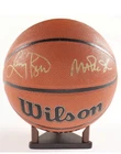 Wilson NBA Basketball Larry Bird & Magic Johnson Signed PSA Authenticated