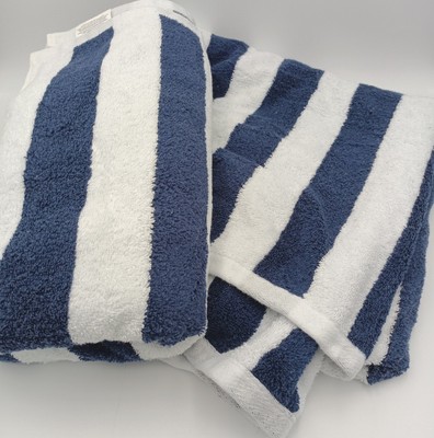 Amazon Basics Strandtuch Badetuch Frottee Cabana Streifen weich 2 Stück Set