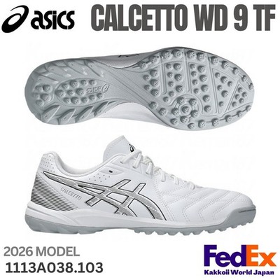 Asics Futsal Turf Shoes CALCETTO WD 9 TF White/Gunmetal 1113A038.103 WIDE 2026