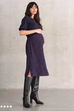 Seraphine Navy Knit Detachable Top 2 In 1 Nursing Maternity Dress Size 10 BNWT