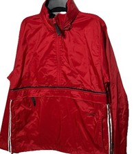 Vintage Nike Ripstop Windbreaker Jacket Men Medium Red Half Zip Pullover 90s Y2K