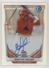 2014 Bowman Chrome Prospect Refractor 179/500 Breyvic Valera #BCAP-BV Auto 0o6v