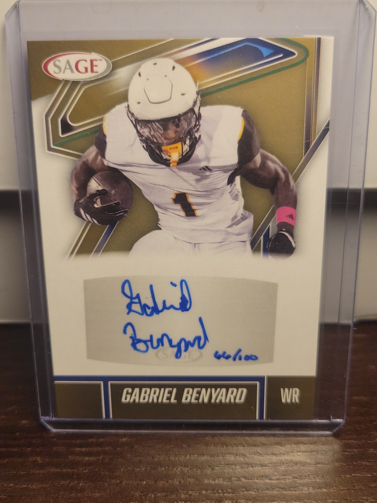 2026 Sage High Series Gold /100 Auto Gabriel Benyard #A-GB Bills RC