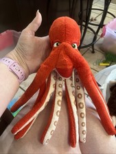 Octopus Plush Red Realistic Stuffed Animal by Wildlife Artist 2021