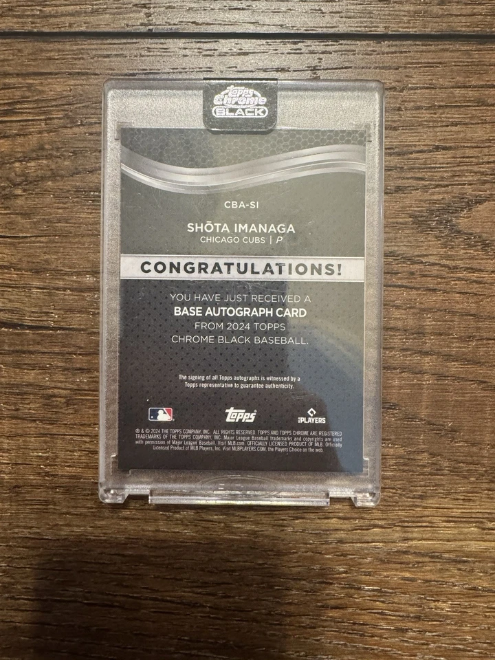 2024 Topps Chrome Black Shota Imanaga #CBA-SI Rookie Auto RC - Image 2 of 2