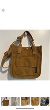 New, small multi pocket canvas bag with adjustable shoulder strap, 2 colors