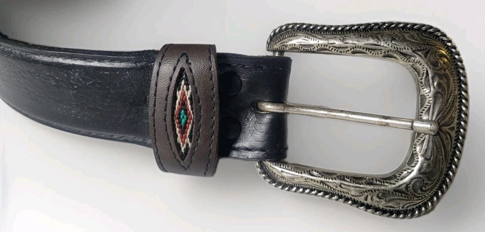 Wrangler Cuero Western Southwest Negro y Marrón Para Hombre 40 39 41 42 43 Elegante Foto 2 de 4