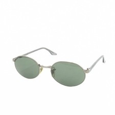 Ray Ban RAY BAN Vintage B L sunglasses Metal Frame Oval Logo Silver Color Green