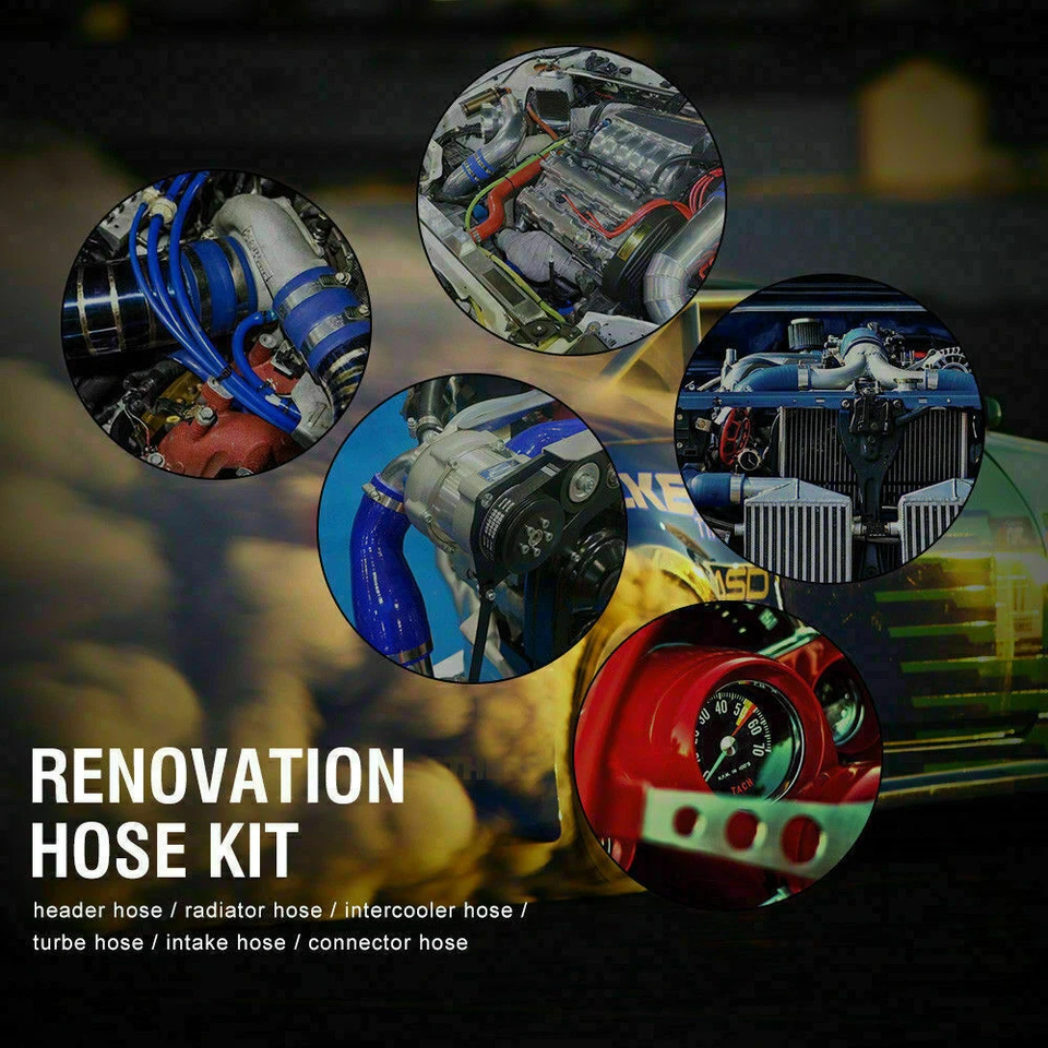 Silicone Radiator Heater Hose Kit Fits For 1992-2000 Honda Civic D15 D16 EG EK Foto 2 de 4