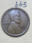 1913-S LINCOLN WHEAT CENT, low mintage date, "FINE" condition #663