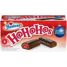 Hostess Limited Edition Holiday HOHOHOs Chocolate Snack Cakes 8-Count