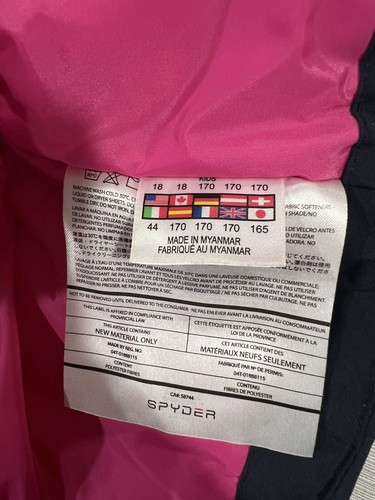 NEW Spyder Project Ski Snowboarding Jacket Size 18 XL Girls Youth - Picture 7 of 8
