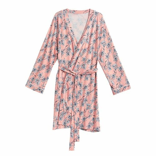 Lavendel Duft Morgenmantel weiß rosa Micro-Fresh Technologie Gr. 8-10 - Bild 1 von 7