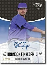 BRANDON FINNEGAN 2014 Rize Rookie Autograph BLACK AUTO RC #/50