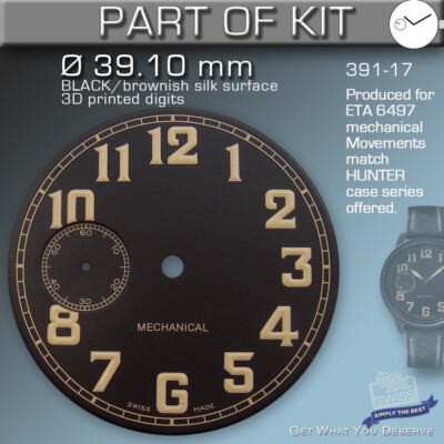 Kit Boîtier, Cadran Et Aiguilles Pour Mouvement De Montre 6497-1 - 6 Kits