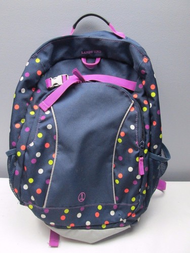 Girls Kid Backpack Purple Polka Dot 
