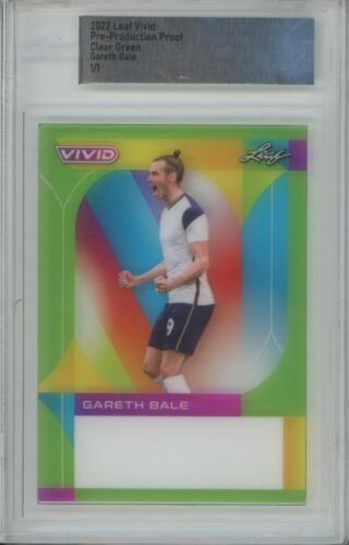 2022 Leaf Vivid Proof Clear Green Gareth Bale 1/1 RC Rookie - Picture 1 of 1