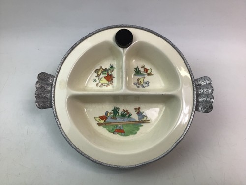 Vintage Child’s Excello Baby Warming Divided Dish With Ducks & KSP Mug - Picture 3 of 16