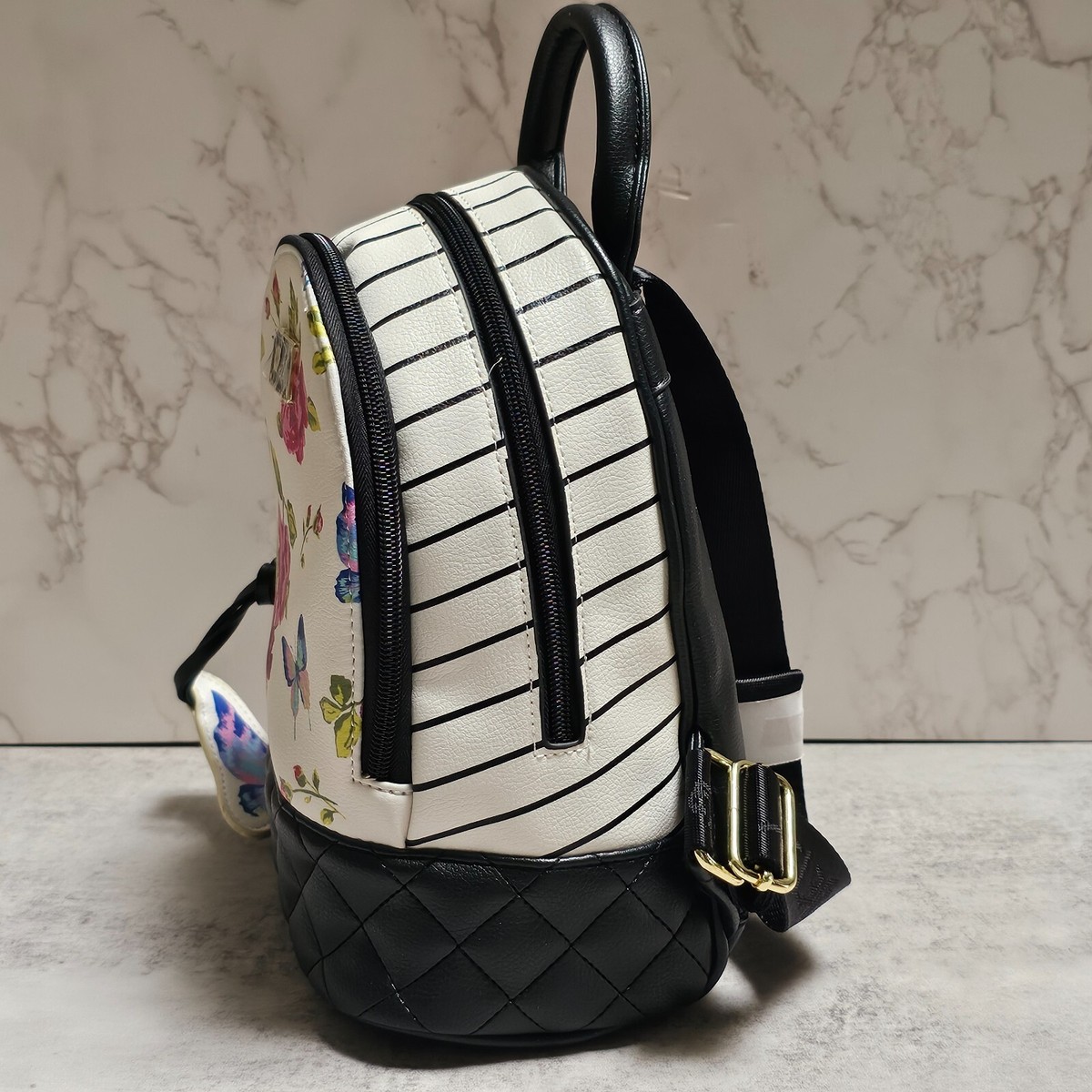 Luv Betsey Johnson LB Jaz Floral Striped Quilted Butterfly