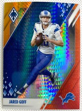 2021 Panini Phoenix Football Jared Goff Fire Burst Card #36 SP NFL Detroit Lions