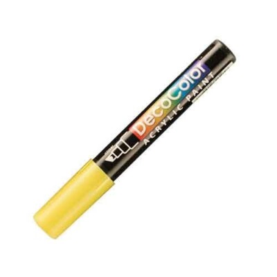 Marvy Uchida DecoColor Acrylic Paint Marker Yellow Chisel Tip Art Office School