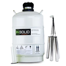 U.S. Solid 20L Cryogenic Container Liquid Nitrogen LN2 Tank, 50mm Diameter