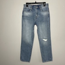 J CREW Jeans Women 26 Slouchy Boyfriend NEW Relaxed Distressed Denim BD364