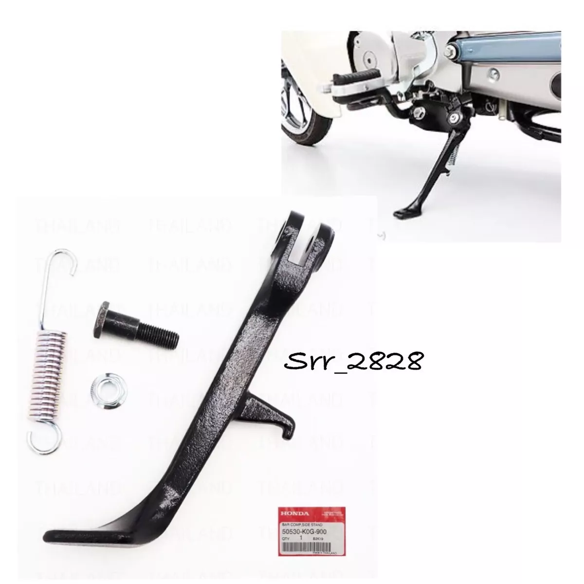 Honda Super Cub C125 C 125 Black Side Kick Stand Pegs 2018 2022