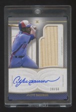 2021 DEFINITIVE ANDRE DAWSON AUTOGRAPH JUMBO GAME USED BAT #D 28/50 HIGH END HOF