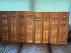 Pair of Wood Interior Louver Plantation Shutters 28"H x28"w plus 2" panel mount