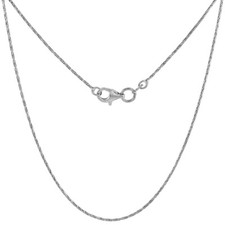 925 Sterling Silver Fine Rounded Cardano Snake Chain Necklace 0.8mm 16" to 18"