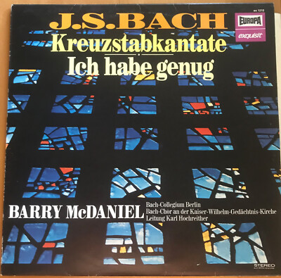 Vinyl LP 12'' Johann Sebastian Bach - Kreuzstabkantate / Ich Habe Genug 