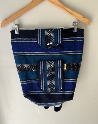 Artesanias Mr Pinzon Mexican Woven Backpack Indian Bag Black  display picture 2
