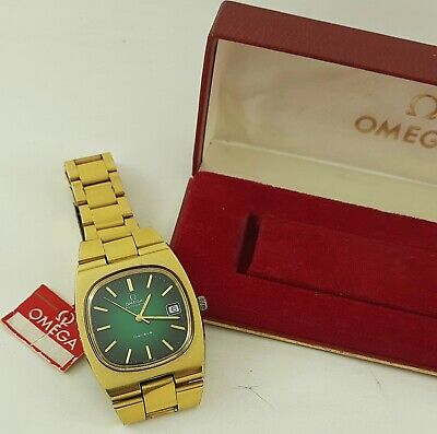 OMEGA GENEVE AUTO SWISS MADE DATE RARE DIAL VINTAGE GOLD OMEGA GENEVE AUTO SWISS MADE DATE RARE DIAL VINTAGE GOLD