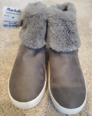 Rampage Girls Gray Boot With Faux/Fur - Size 13