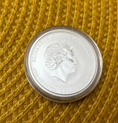 2014 P Australia 50 Cents .999 Silver 1/2 Oz Coin - Year of the
