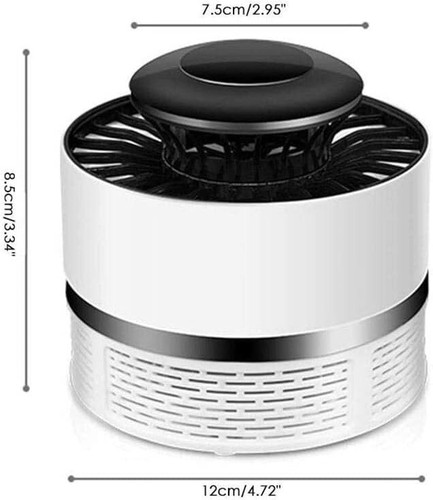 Mosquito Killer, USB Portatile Elettrico e Silenzioso, Bianco e Nero - Foto 4 di 8
