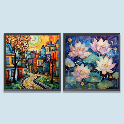 5D DIY Full Round Drill Diamond Painting Scenery Kit Home Decor Art ...