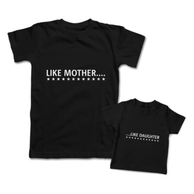 Mom Mommy and Me Outfits Like Mother Stars Knit Cotton Match Clothes