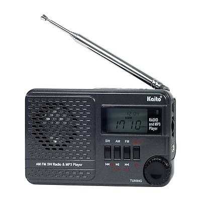 Kaito KA345 Pocket Digital DSP AM FM Shortwave Clock Radio and MP3