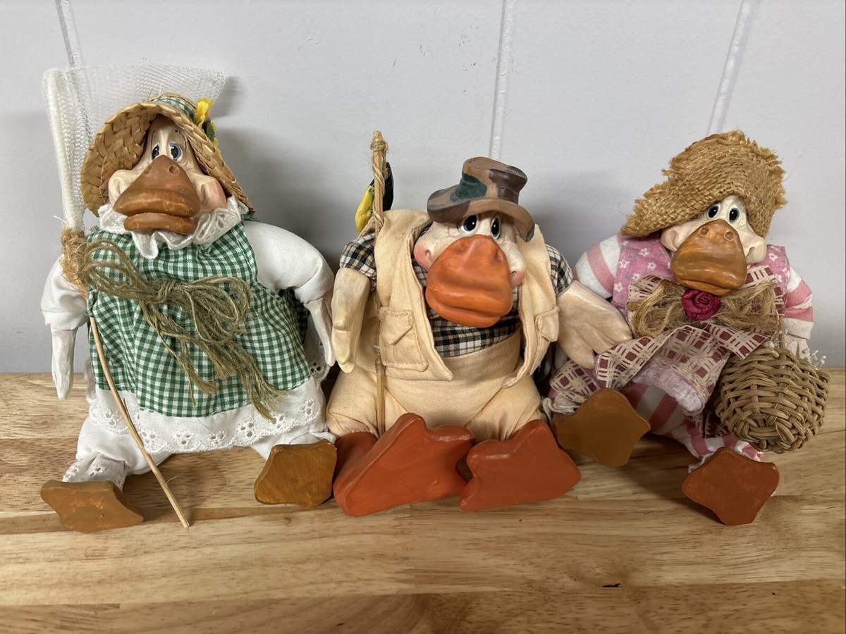 Russ Berrie Country Folks Critter Factory Kelly Ducks Sitters Set
