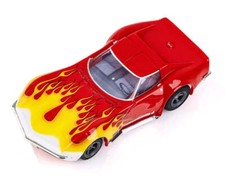 AFX Racing 22055 1970 Corvette Wildfire Red/Yellow Mega G HO Scale Slot Car
