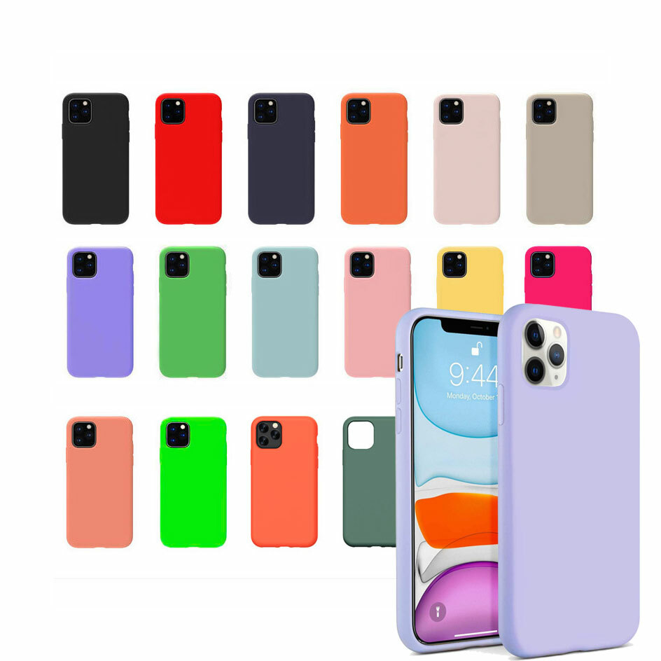For iPhone 11 Pro Liquid Silicone Case Soft Microfiber (2