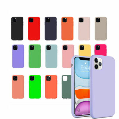 For iPhone 11 Pro (5.8'') Liquid Silicone Case Soft Microfiber (2 PIECE CHOICE)