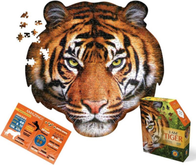 Puzzles - I AM Tiger - 550 Pieces - Animal Shapes Jigsaw Puzzle