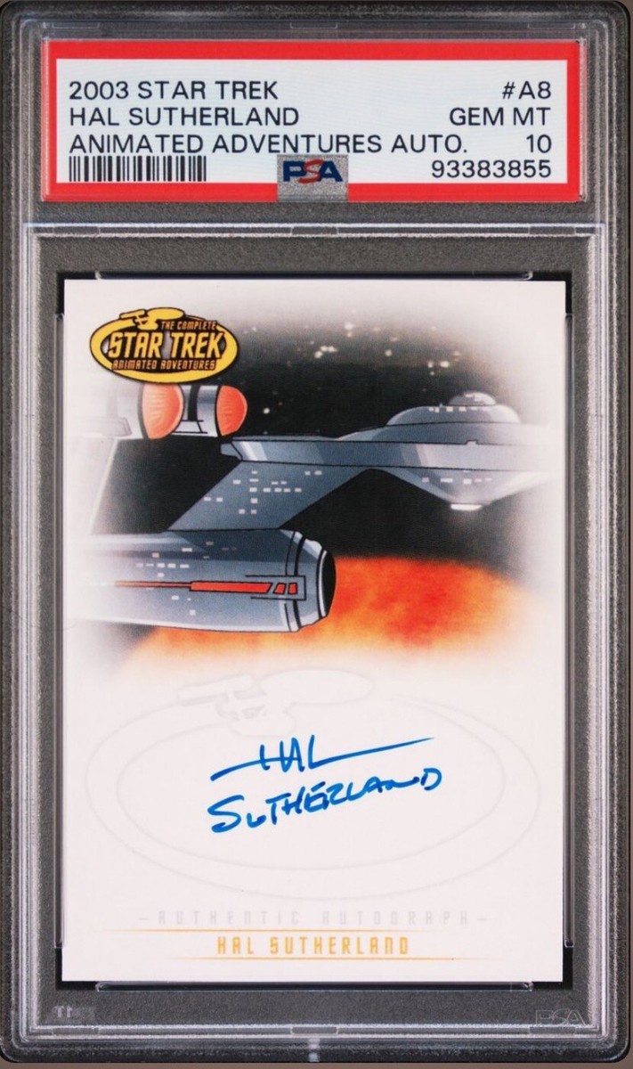 Star Trek Animated Adventures Hal Sutherland Autograph Card A8 PSA
