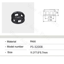 50 Set Plastic Part Washer Spacer Clip Fits Fuel Injector 11.3 x 7.8 x 5.7 mm