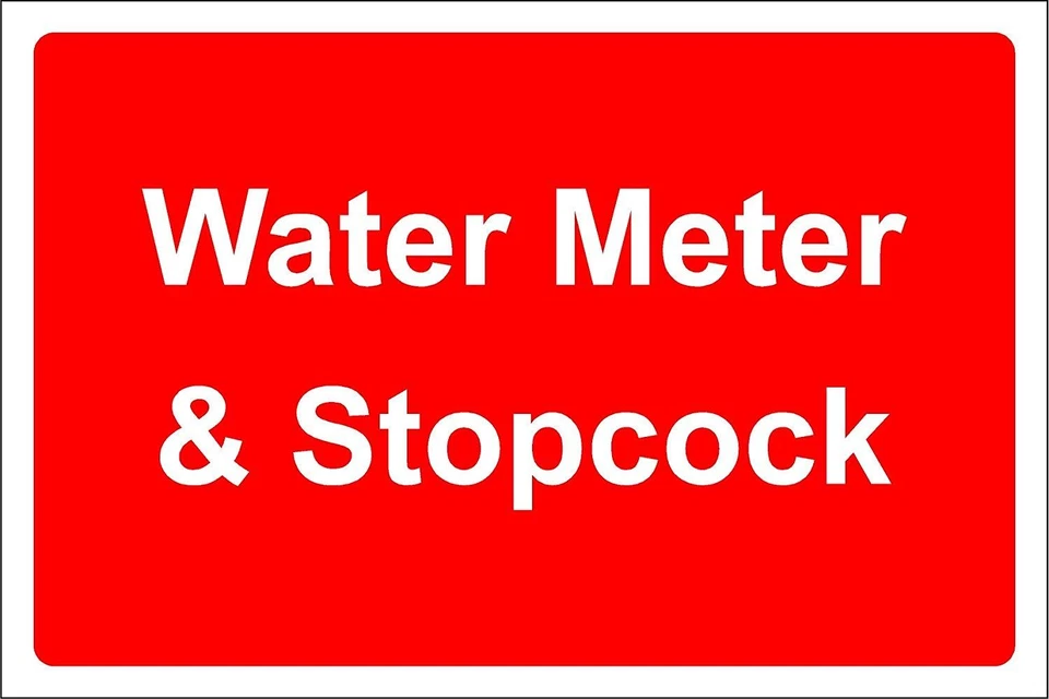 KPCM DISPLAY LTD Water Meter and stopcock Safety sign