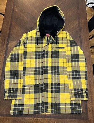 Supreme Dry Wax Barn Coat Rain jacket Yellow Size M 34870