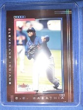 2002 FLEER GENUINE CC SABATHIA CLEVELAND INDIANS #56 COPPER FOIL 
